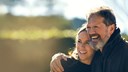 happy farmer and daughter