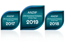 Fidelity Life ANZIIF Awards 2017 2018 2019 graphic